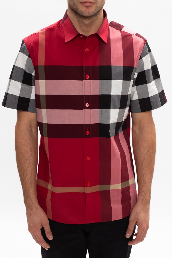 sleeved check shirt Tinie burberry - Red Short - Tinie